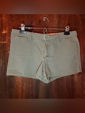 American Eagle Outfitters Olive Green Mid-Rise Jean Shorts